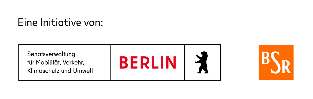 Logo Senatsverwaltung für Mobilität, Verkehr, Klimaschutz und Umwelt und Logo der Berliner Stadtreinigung