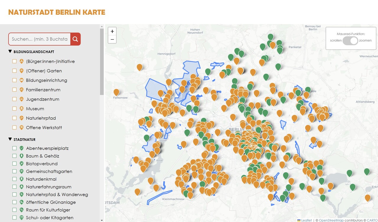 Vorschau Kartenansicht